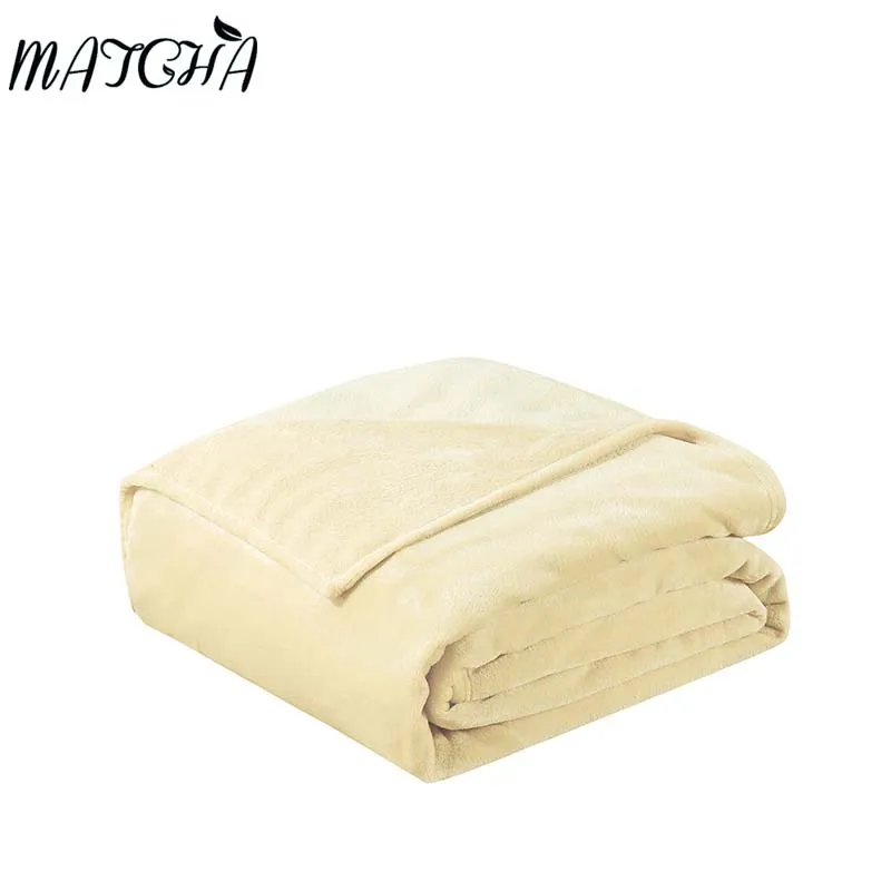 Matcha Store Flannel Solid 16 Colors Blanket High Quality Soft Bed