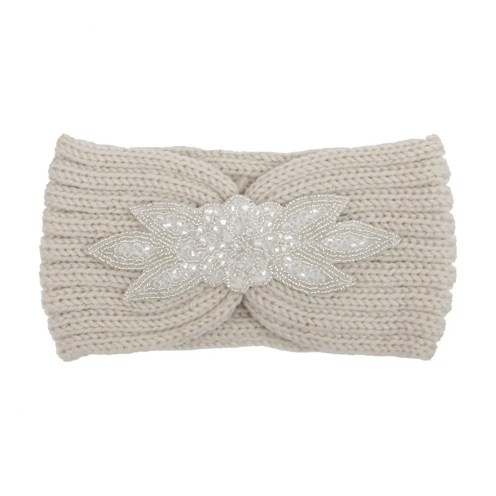

Winter Warmer Ear Knitted Headband Turban For Lady Women Crochet Bow Wide Stretch Hairband Headwrap Hair Accessories