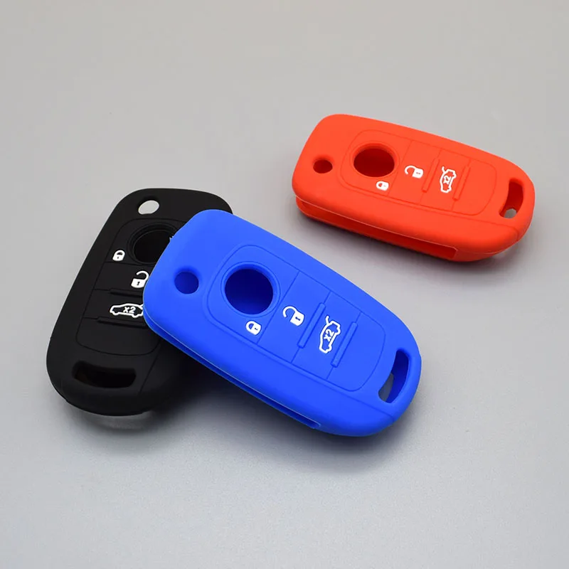 

Silicone key FOB Shell Cover Case Protect skin holder for Fiat 500X Toro Tipo Egea 3 Button Remote 3button key case cover shell