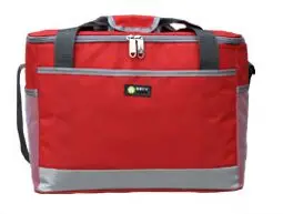 12L 16L 22L оксфордская утолщенная сумка-холодильник, большая Термосумка для пикника, Ланч-бокс, упаковка со льдом, еда, напитки, транспортное средство, теплоизоляционная сумка на плечо, крутая сумка - Цвет: red 12L