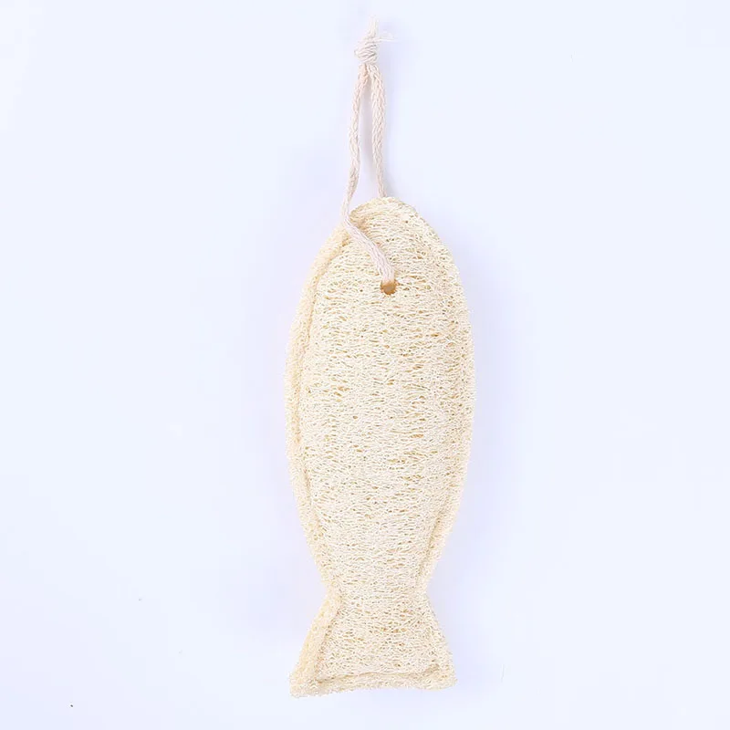 

Natural Loofah Dish Washing Brush Fish Shape Bowl Pan Dish Scrub Nonstick Oil Cleaning Cloth Pet Products Bite Kitchen Tools