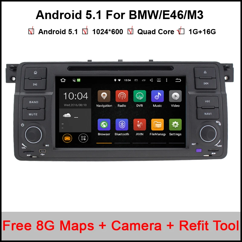 Android 5.1.1 7 дюймов dvd-плеер автомобиля мультимедиа для BMW/E46/M3/mg/ZT/3 серии Rover 75 CANBUS Wi-Fi gps-навигация FM радио карта