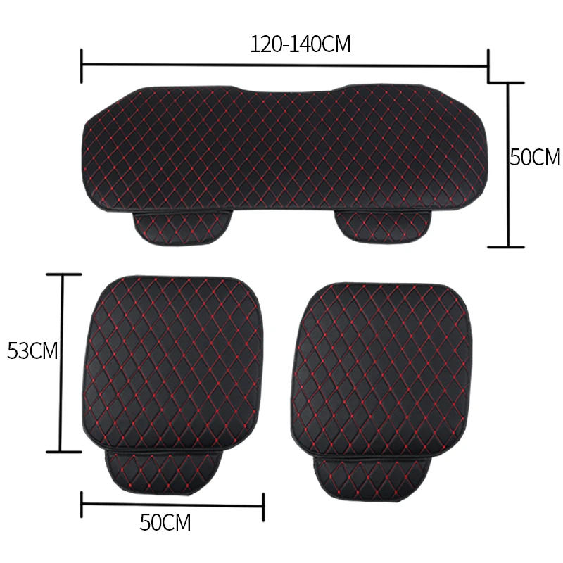 PU Leather Car Seat Cover Protector Set for Front Rear Seats