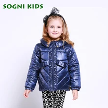 SOGNI KIDS Solid Girl Zipper Jackets Toddler Girl Turndown Collar Winter Coats Baby Autumn Jacket Kinderkleding