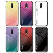For Oneplus 7 Cover UYFRATE Slim Gradient Phone Case Smooth Tempered Glass Funda For Oneplus 7 7 Pro OnePlus 6T 6 One Plus 5T 5