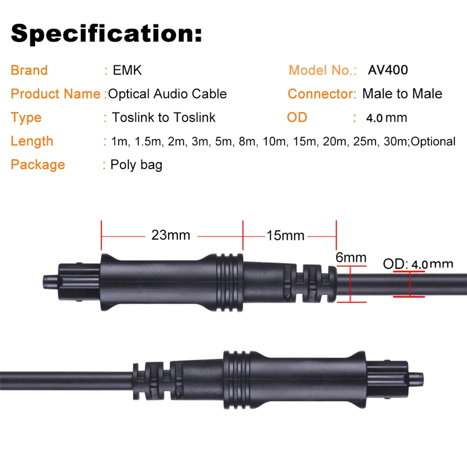 Digital Optical Audio Cable Toslink 1m 3m SPDIF Coaxial Cable for Amplifier Blu-ray Player Xbox 360 Soundbar Fiber Cable 5.1 7 (3)