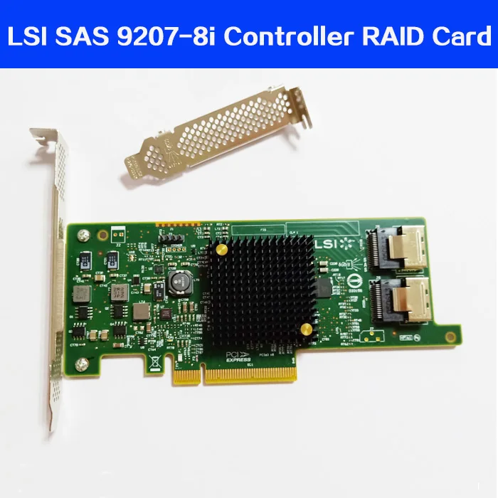 

Высококачественная RAID-карта контроллера LSI SAS 9217-8i 9207-8i HBA SFF8087 Mini-SAS HD 6 ГБ PCI-E 3,0 X8 SAS