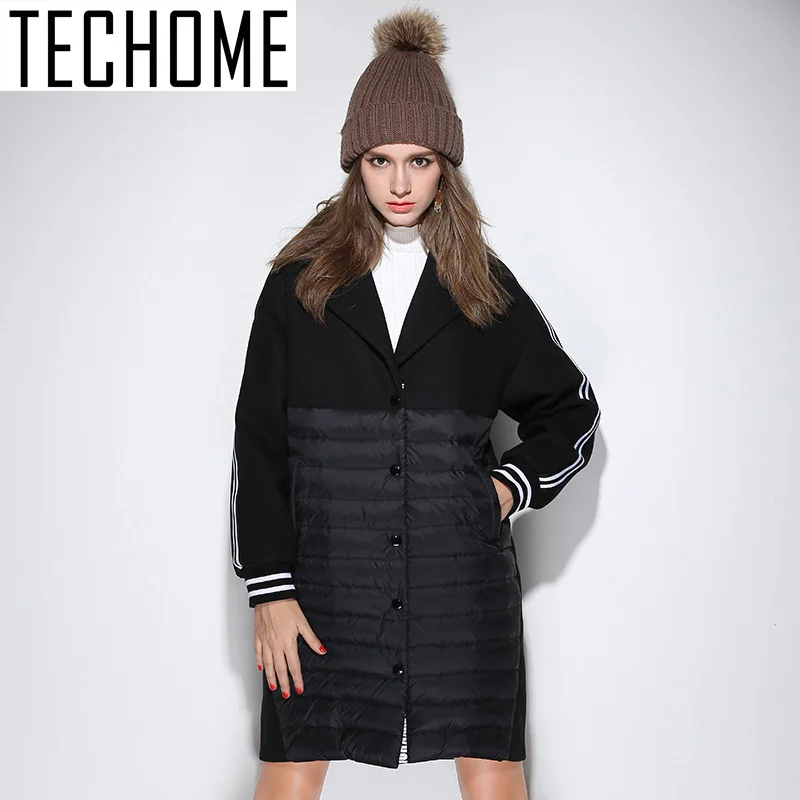TECHOME 2016 Winter Wool Coat Women New Design Women Wool Coats Winter Warm Wool Coat Jacket Women Stitching Down Cotton Jacket TECHOME 2016 Winter Wool Coat Women New Design Women Wool Coats Winter Warm Wool Coat Jacket Women Stitching Down Cotton Jacket
