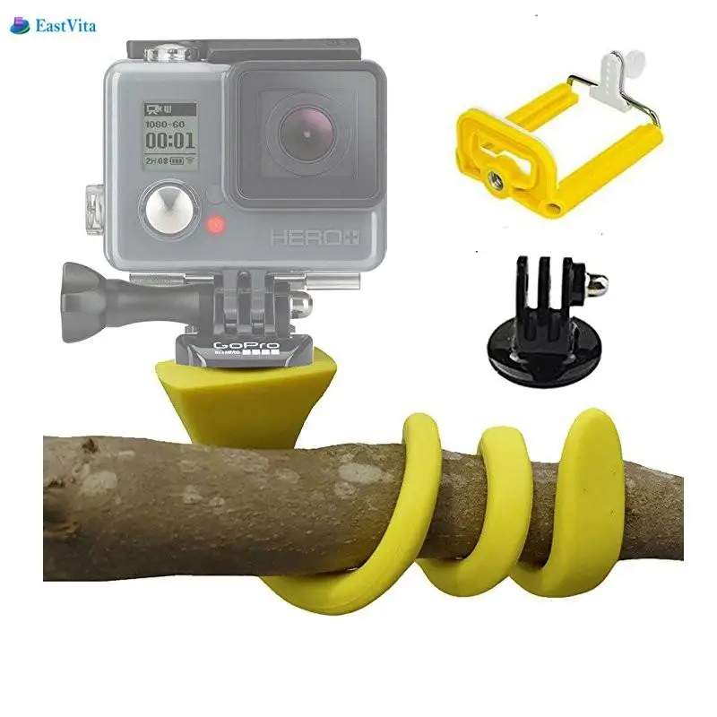 

EastVita Flexible tripod for video action mini camera adjustable stand for mobile phone holder for Bike Bicycle Mount Stands r29