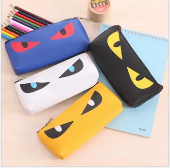 

Japan Cartoon evil Cat PU pencil bag Stationery gift estojo escola office School supplies Papeleria kalem kutusu WJ0493