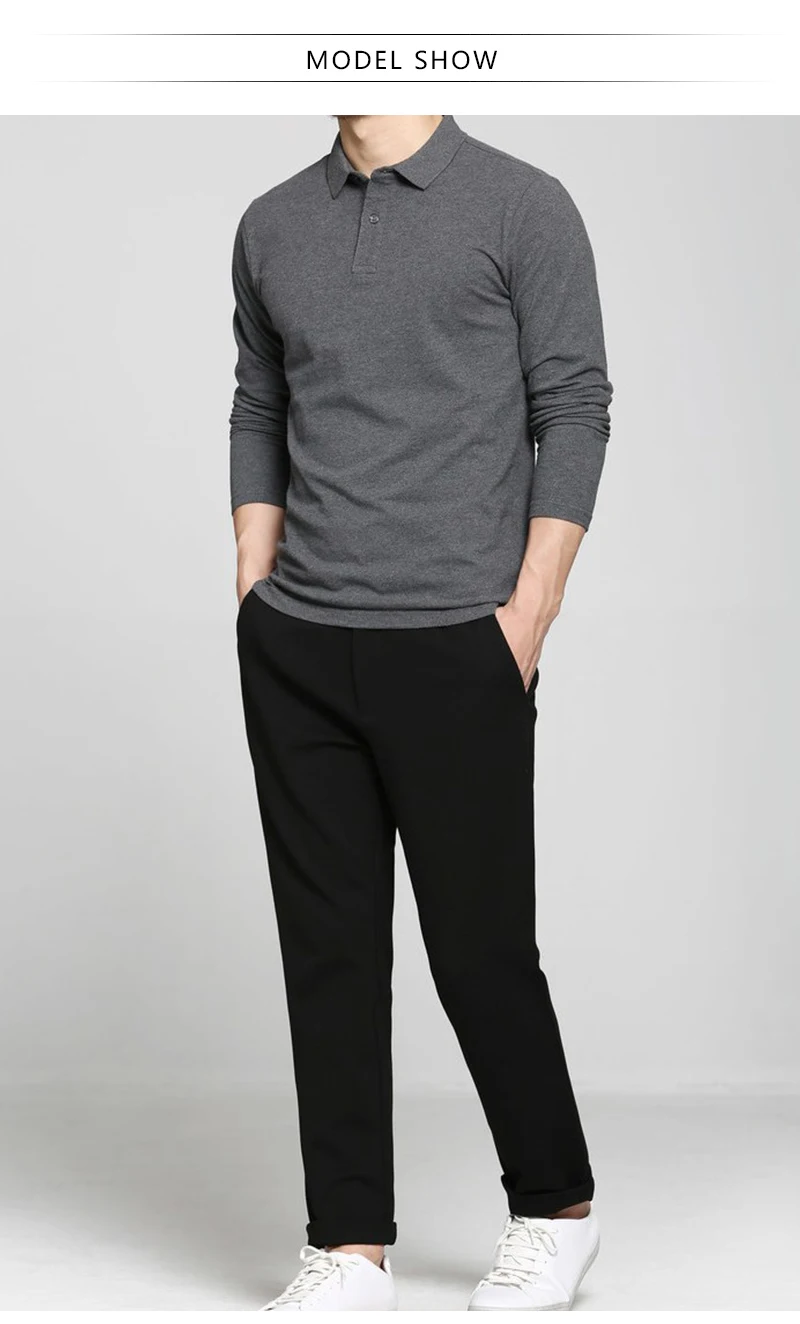 Мужские поло рубашка для мужчин с длинным рукавом Хлопок Slim Fit Harajuku плотная разноцветные рубашки поло Англия блузка повседневное База Топы корректирующи