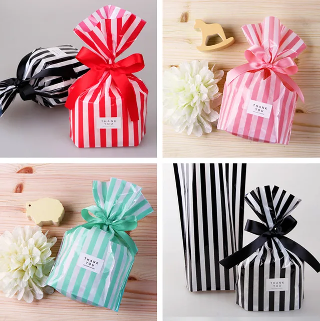400 X Multi Color Plastic Striped Cookie Candy Gift Bags Not 400 X Multi Color Plastic Striped Cookie Candy Gift Bags Not Adhesive Seal Package Bag Cellophane