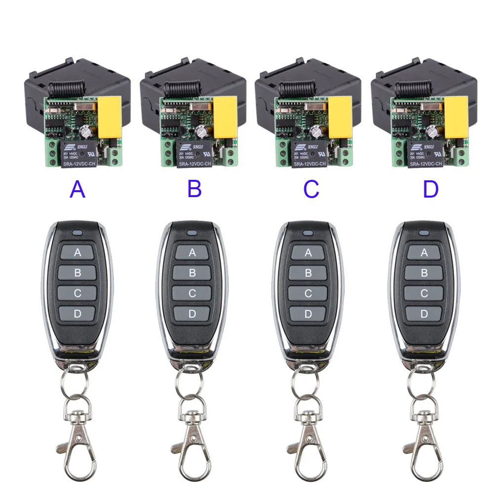 AC220V 1CH 10A RF беспроводной пульт дистанционного управления реле системы безопасности Гаражные ворота электрические двери ставни в 433 МГц