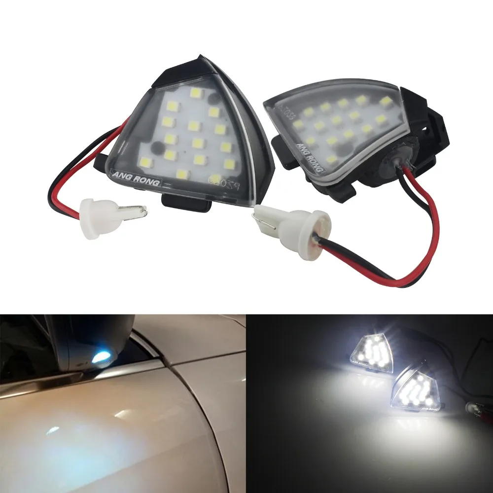 ANGRONG 2x Canbus Светодиодная подсветка под зеркало для колокольчика VW Golf MK5 2003 09 Plus GTI R32