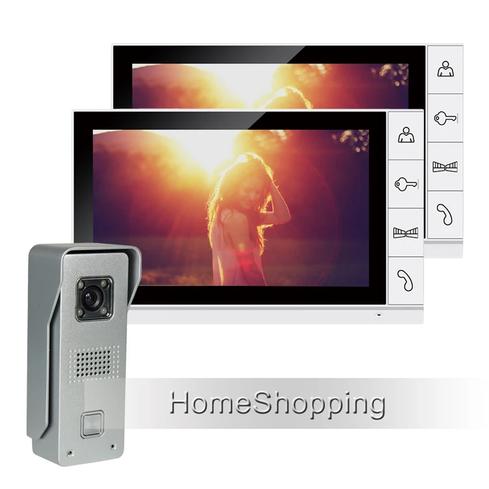 

Home New 9" Color Screen Video Door Phone Intercom System With Night Vision Doorbell Camera + 2 White Monitors FREE SHIPPING