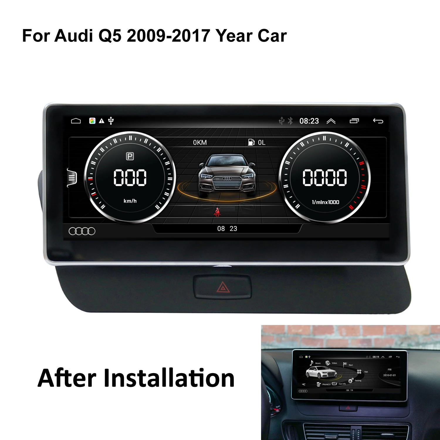 

COIKA 10.25" Android 8.1 System Car IPS Multimedia Player For Audi Q5 2009-2017 GPS Navi Google WIFI Mirror Screen Bluetooth SWC