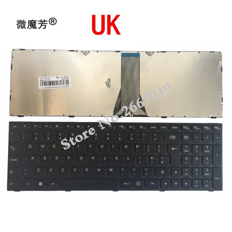 Новая клавиатура Великобритании для lenovo G50 Z50 B50-50 B50-30 G50-70A G50-70H G50-30 G50-45 G50-70 G50-70m Z70-80 Великобритании laptopkeyboard черный