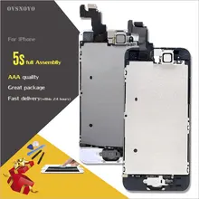 Хорошее Ovsnovo все Тесты хорошо работать ЖК-дисплей Полное собрание для iPhone 5 5S 6 6plus 6S ЖК-дисплей touch Стекло Экран Digitizer Замена + Стекло + Инструменты