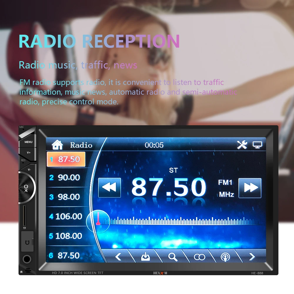 Автомагнитола Podofo 2din " сенсорный экран автомобильный мультимедийный плеер Авто Стерео Bluetooth AUX USB TF FM MP5 Plyaer Audio Stere