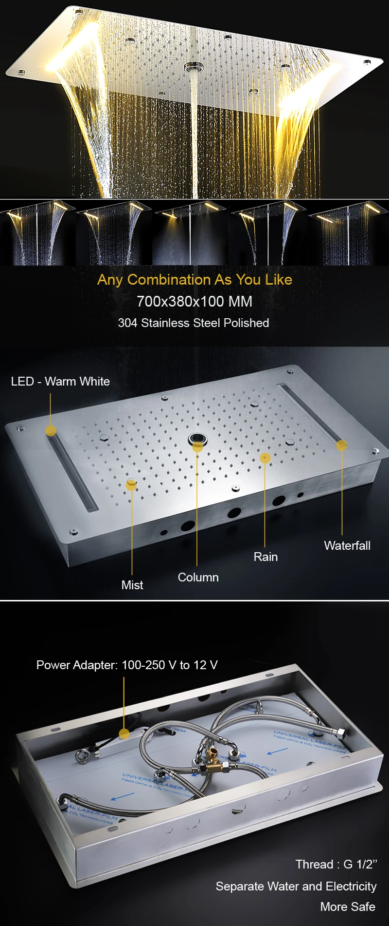 showerhead details