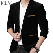 Men Plus Size Vintage Long Sleeve British Style Blazer Jacket Corduroy Notched Lapel Collar Coat Slim Single Breasted Outwear