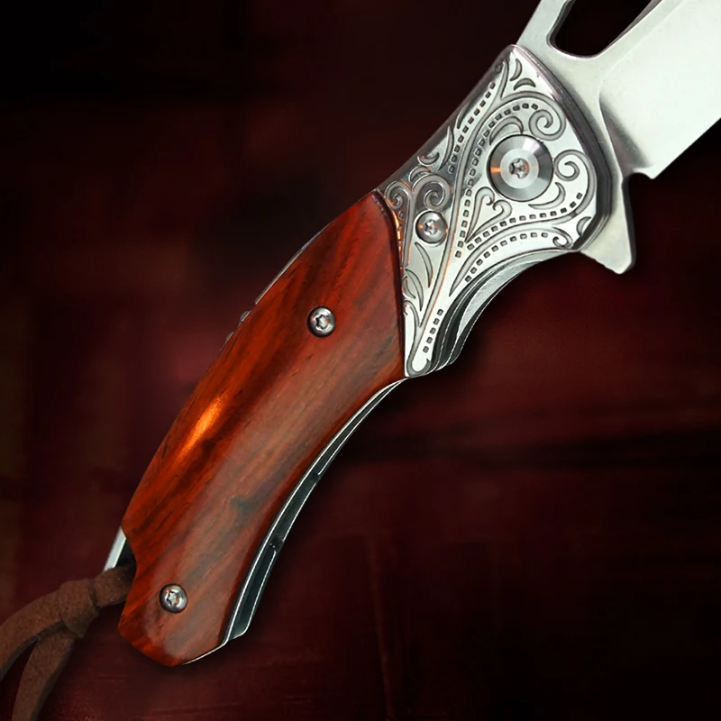 TUREN M390 стальной складной нож с порошковым лезвием металлическая деревянная ручка