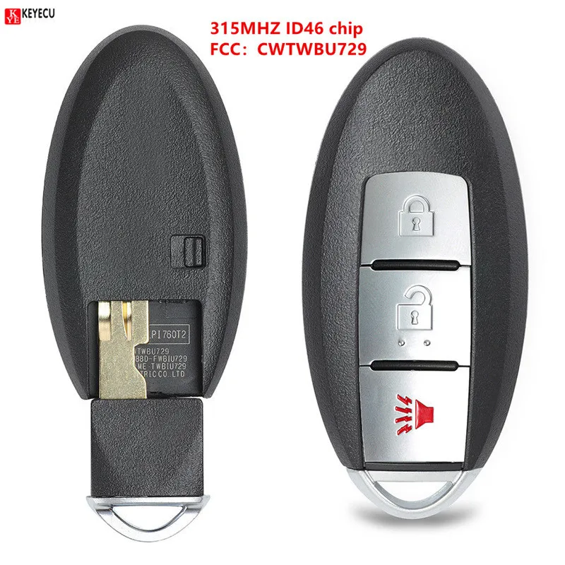 

Keyecu New Replacement Keyless Entry Remote Control Car Smart Key Fob for Nissan Pathfinder Rogue Versa FCC:CWTWBU729