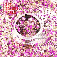 Rm321-246 смесь цветов в горошек круглой формы блеск для ногтей, гель для ногтей, лак для ногтей макияж и DIY украшения