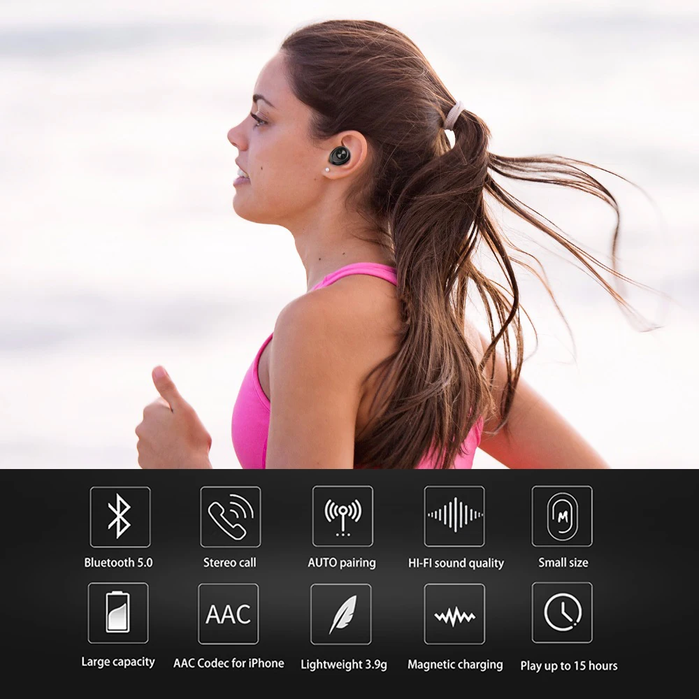 Anomoibuds Capsule TWS Wireless Earbuds V5.0 Bluetooth Earphone Headset Deep Bass Stereo Sound Sport Earphone For Samsung Iphone Anomoibuds Capsule TWS Wireless Earbuds V5.0 Bluetooth Earphone Headset Deep Bass Stereo Sound Sport Earphone For Samsung Iphone