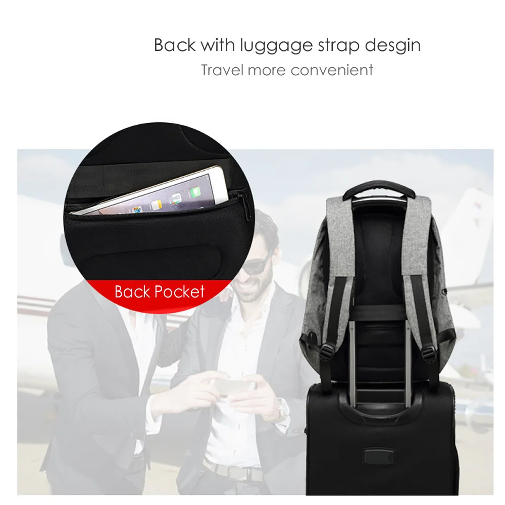 Mochila escolar Oxford para mujer, Mochila impermeable de viaje, antirrobo, carga USB para hombres, bolsa de ordenador portátil de 15,6 pulgadas Mochila escolar Oxford para mujer, Mochila impermeable de viaje, antirrobo, carga USB para hombres, bolsa de ordenador portátil de 15,6 pulgadas