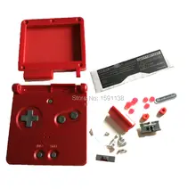 Новое поступление красный цвет корпус чехол для замены GBASP игровой консоли части с резиновыми подушечками GameboyAdvance SP консоль