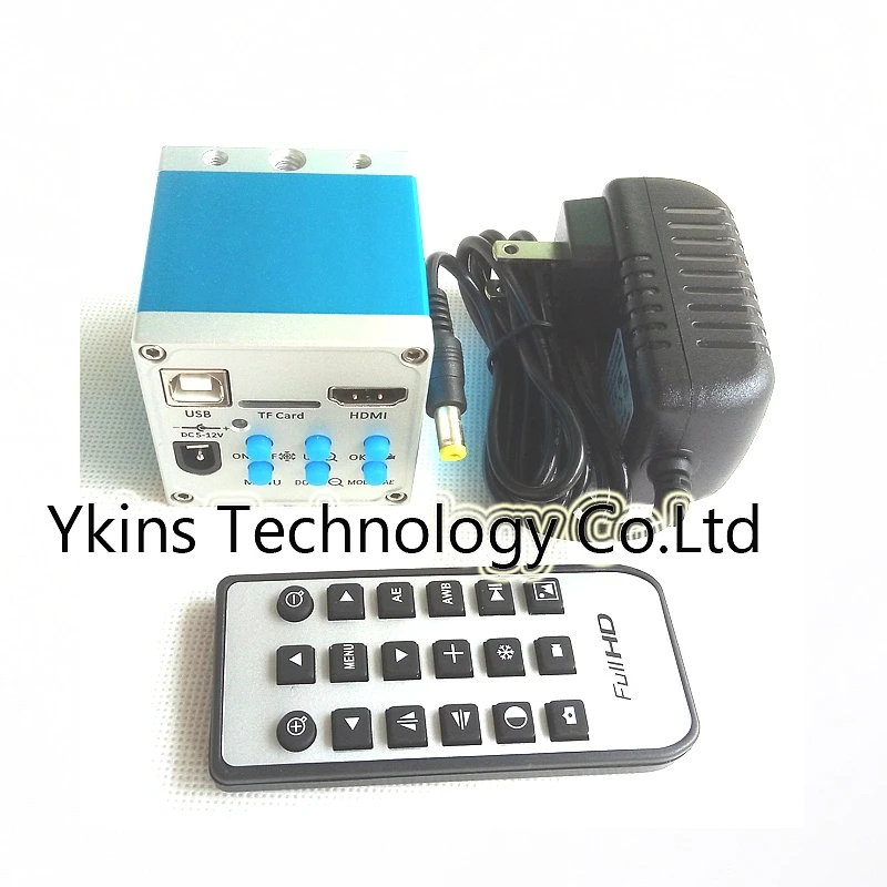 

1080P 16MP HDMI USB TF card recording industrial video microscope camera recorder electronic + remote control