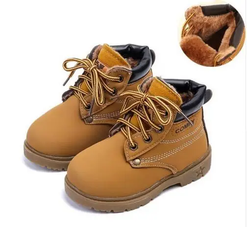 

Winter Children Boots Boys Snow Waterproof Shoes Kids Leather Boots Boy Boots Girls Martin Warm Shoes Sport Shoes Anti-skid boot