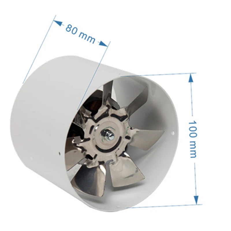 2800R/мин вентилятор канальный вытяжной вентилятор Металл 220 V 25 W 4 дюйма Inline воздуховод выхлопных газов вентиляционный канал вентилятор