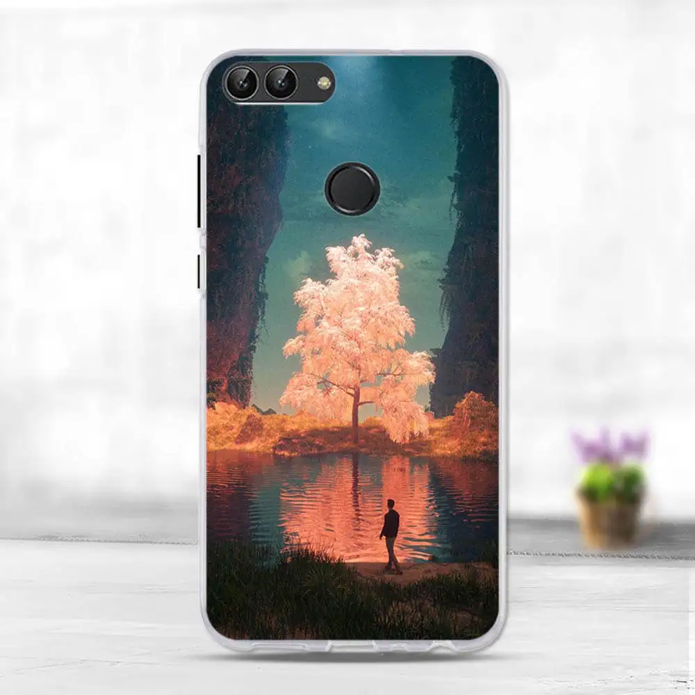 26 Чехол для huawei P Smart, милый чехол, Enjoy 7 S, силиконовый мягкий ТПУ чехол для телефона, чехол для huawei P Smart FIG-LX1, чехол - Цвет: 26
