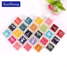 24 шт./компл. красочная штемпельная подушечка для детского рукоделия отпечаток пальца грязи Домашние старинные ремесла штемпельная подушечка Скрапбукинг аксессуары