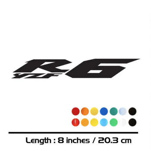 

2 X motorcycle sticker bike fuel tank wheel helmet luggage car reflective decal for yamaha YZF-6R YZFR6 YZF R6