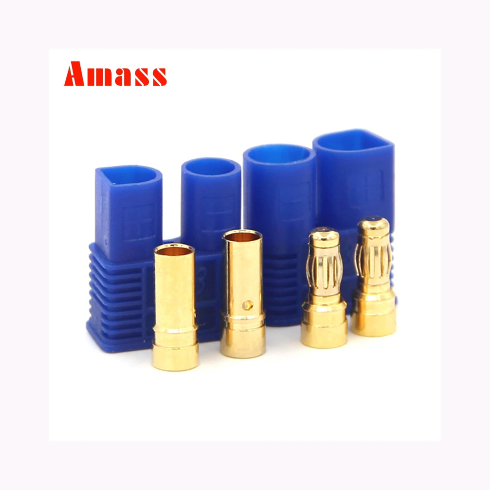 2 Sets/pairs Amass 3.5mm EC3 Banana Plug Connector High Current 100A