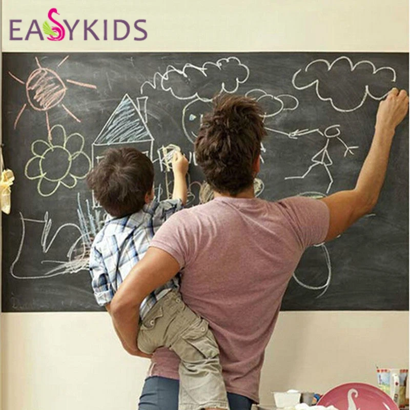 Wall Stickers Blackboard children drawing toys Decal Mural Vinyl peel and stick Chalkboard Removable 60200cm  45200cm (9)