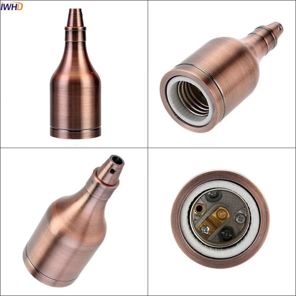 IWHD бутылка фитинг E27 светильник держатель лампы Douille 110V 220V Portalamparas Винтаж гнездо