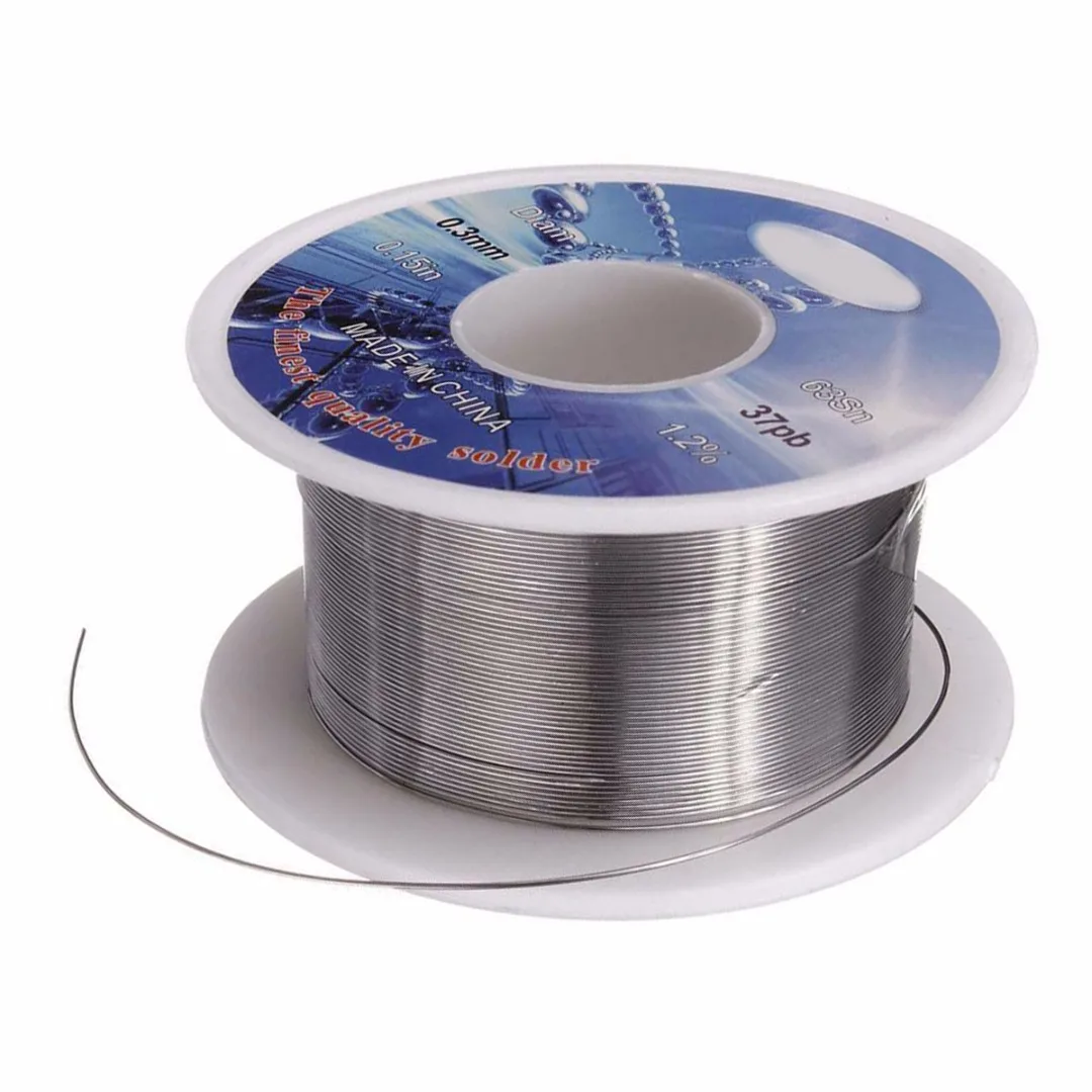 0.3mm PB37/SN63 Solder Wire Tin/Lead Flux Welding Iron Line Reel Rosin Core Solder Wire 2.0% For Electrical Solder Parts Mayitr
