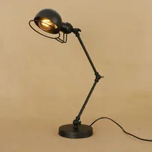 Ретро Кафе деревянная настольная лампа Винтажная настольная лампа с регулируемой яркостью 40 Вт лампа Эдисона 220 В спальня бар настольная лампа железная