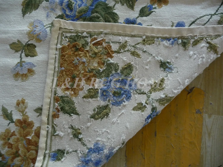 10 K 3'x5' ручной работы вязанное крючком шерстяное изделие коврик ручной работы