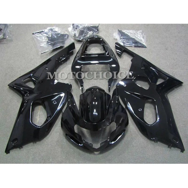 ZXMT Glossy Balck ABS Injection Bodywork Motorcycle Fairing Kit For Suzuki GSXR1000 K1 2000-2002 UV light curing paint
