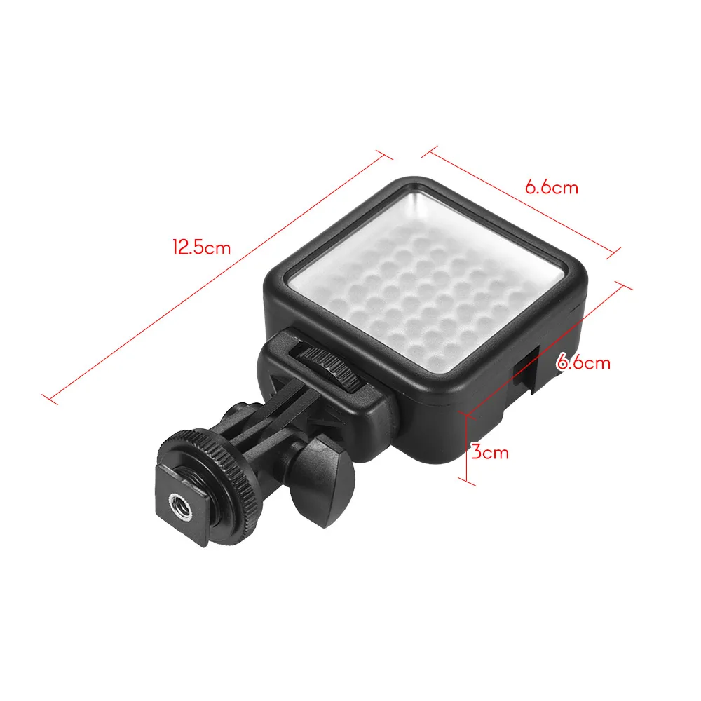 Andoer W49S мини Dimmable интерлок светодиодный видео свет заполняющий свет 6000K CRI90+ W/адаптер крепления для Canon Nikon sony Pentax