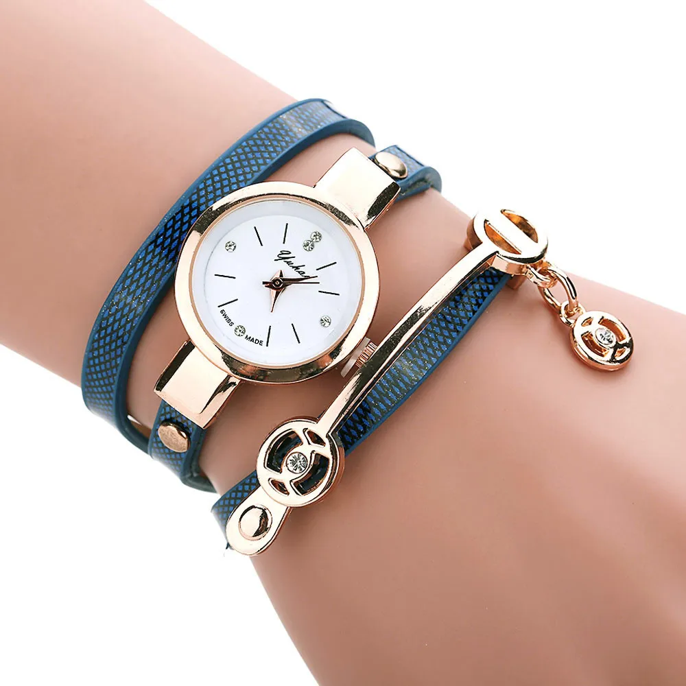 Модные высококачественные женские часы для отдыха, женские наручные часы с вязаным ремешком и цепочкой, аналоговые кварцевые наручные часы новое платье#15