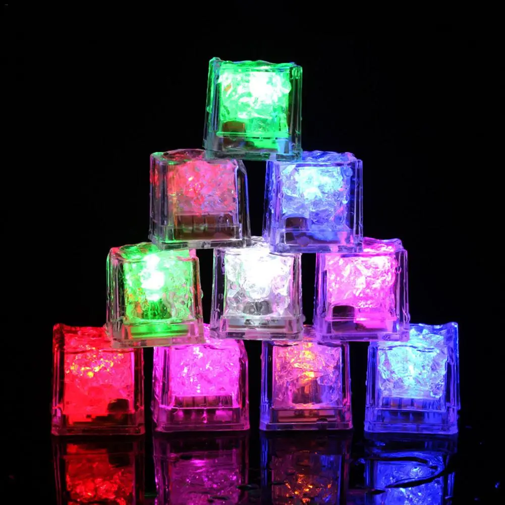 

12pcs DIY Light Ice Cube / Colorful Touch Sensor Night Light / LED Flash Ice Cubes Whisky Stone Whisky Rock Cooler Wedding Gift