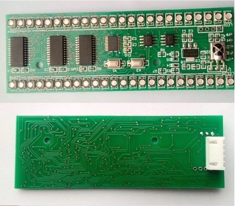 Регулируемый RGB MCU дисплей 5 В двухканальный двойной 24 светодиодный индикатор