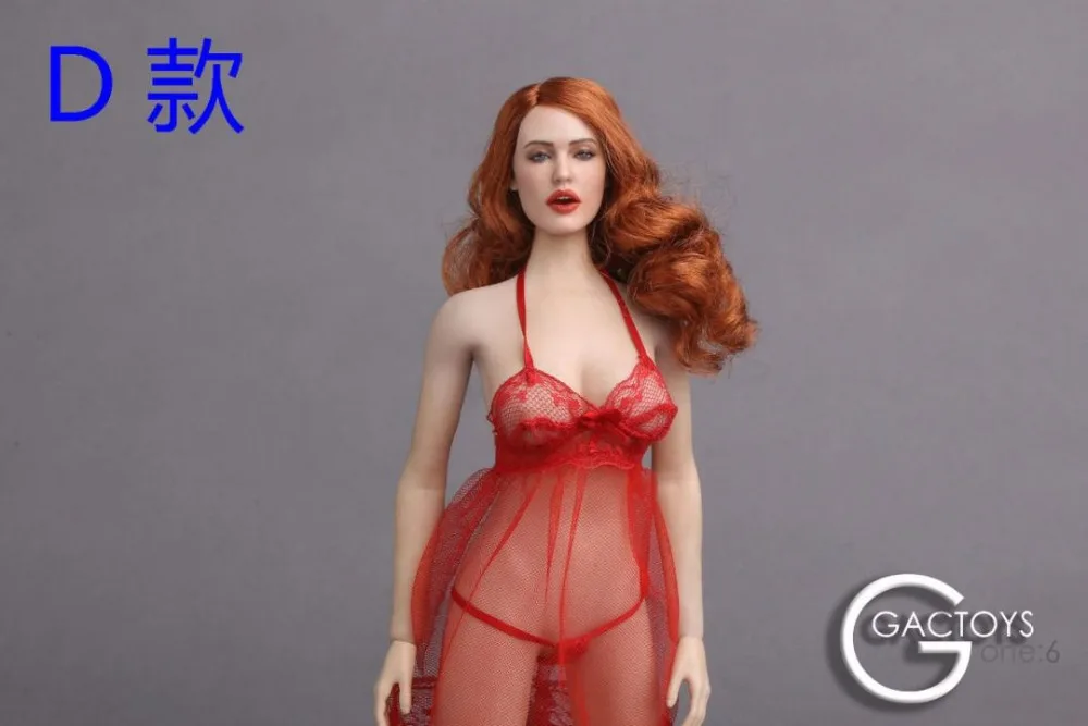 1//6 Scale Happy Red Hair Head Carving With Expression Model Type B Fit 12/" Body