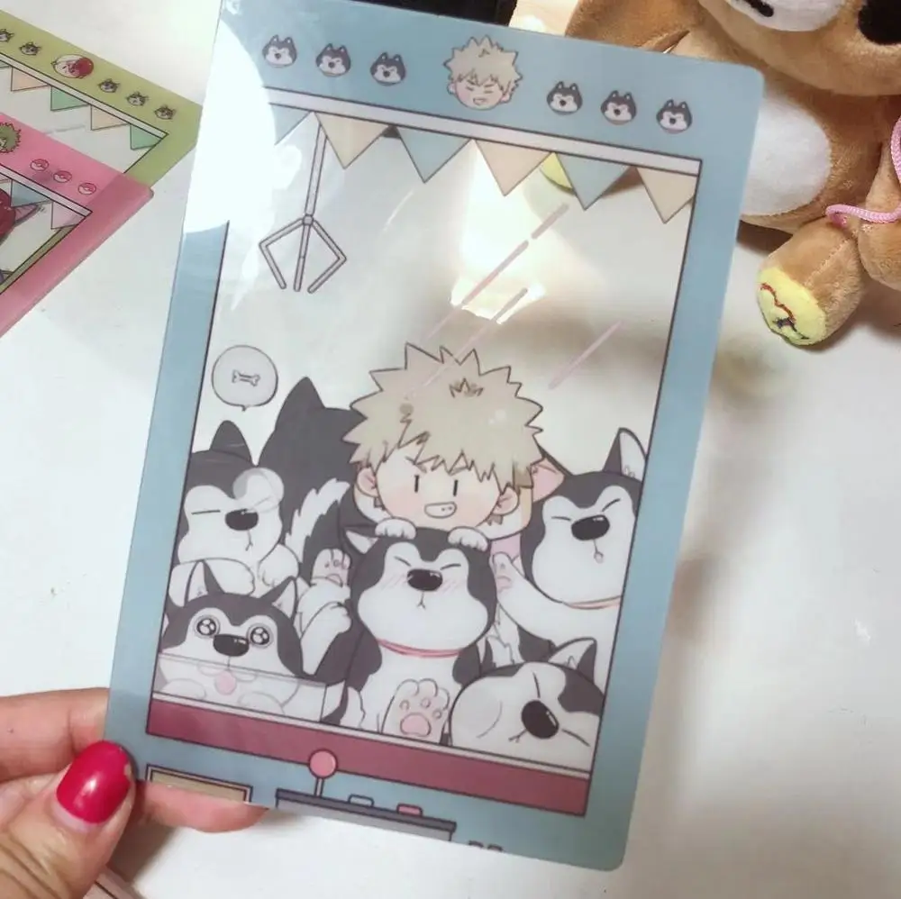 С героями из мультфильма Мой герой haku шото Тодороки Bakugou Katsuki ПВХ карты Почтовые